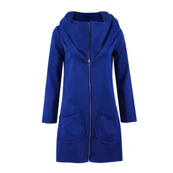 

Stylish Women's Winter Autumn Zip Up Hoodie Sweatshirt Elegant Woman Hooded Long Sleeve Tops Sweatshirt Solid Color Sweatshirts