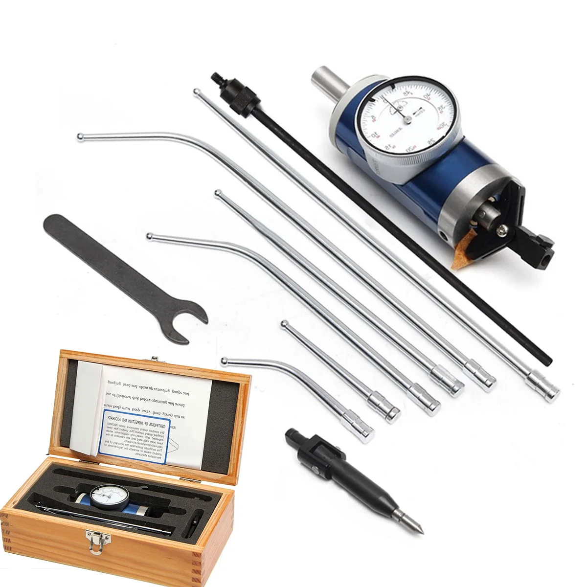 1Set Metal Coaxial Centering Dial Test Indicator Center Finder Milling Tool 0.01mm Accuracy For Measuring Gauging Tools
