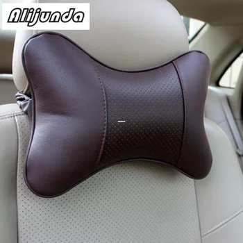 

2pcs artificial leather neck headrest breathable car pillow forSEAT Ibiza Leon Toledo Arosa Alhambra Exeo FR Supercopa Mii