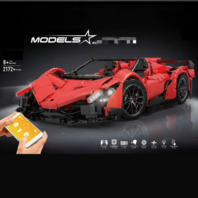 

APP RC Car The Veneno Roadster Power Function Car Building Blocks Bricks Kids Technic Toys 20091 MOC 10559