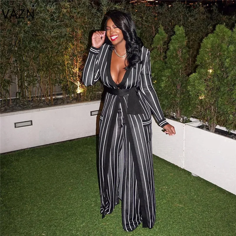 VAZN الشهيرة العلامة التجارية الجدة سيدة 2 قطعة الدانتيل يصل مجموعات مثير مخطط الخامس الرقبة الكامل الأكمام قمم واسعة الساق السراويل الطويلة ح... VAZN الشهيرة العلامة التجارية الجدة سيدة 2 قطعة الدانتيل يصل مجموعات مثير مخطط الخامس الرقبة الكامل الأكمام قمم واسعة الساق السراويل الطويلة ح...