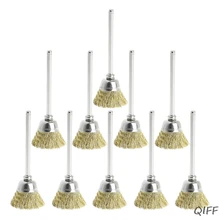 10 шт. 18 мм латунные щетки колеса провода для шлифовального станка роторный инструмент Аксессуары Набор Mar28