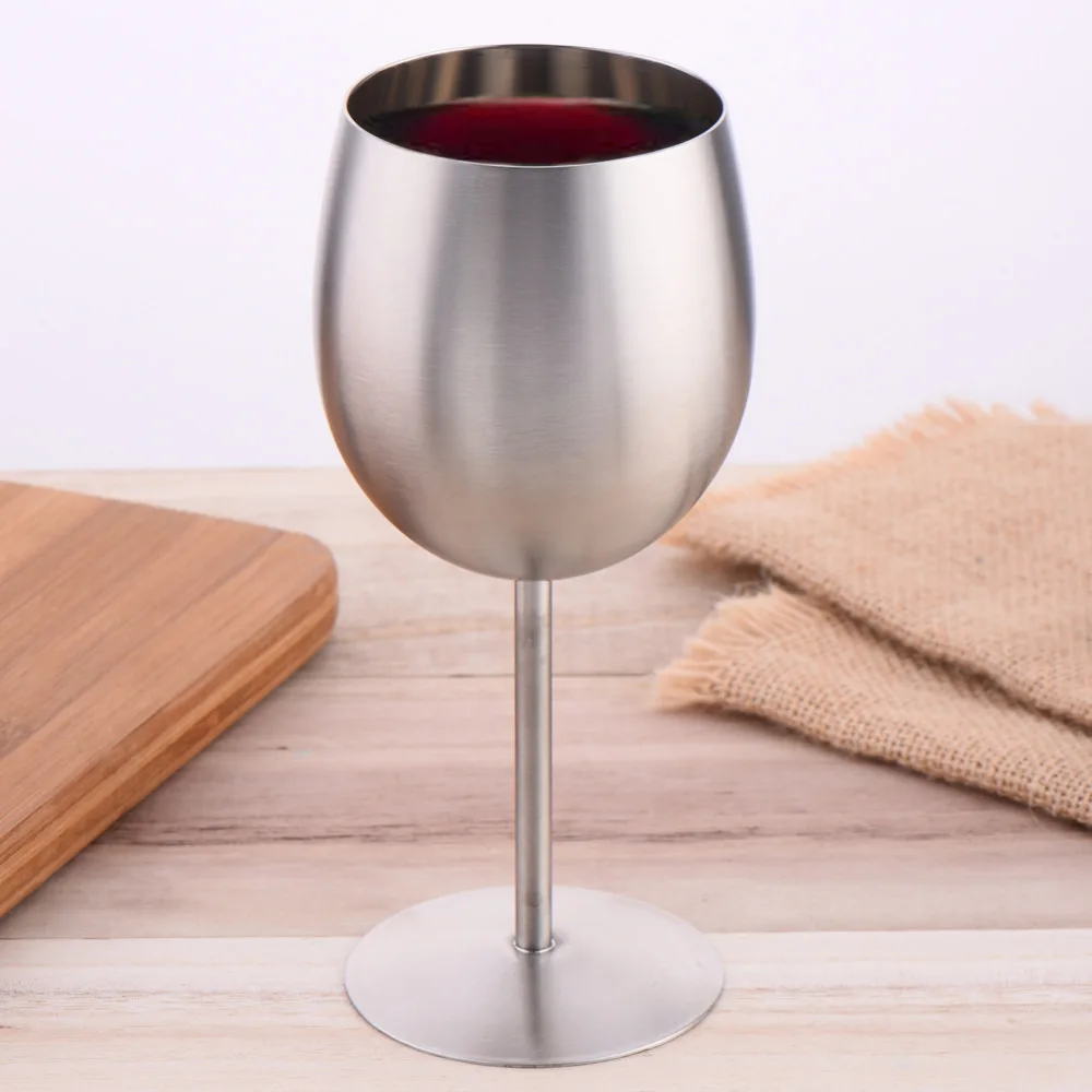 

Europe Style Wine Glass Stainless Steel Goblet Great Capacity Red Wine Cup Champagne Glass Creative Home Drinking Ware