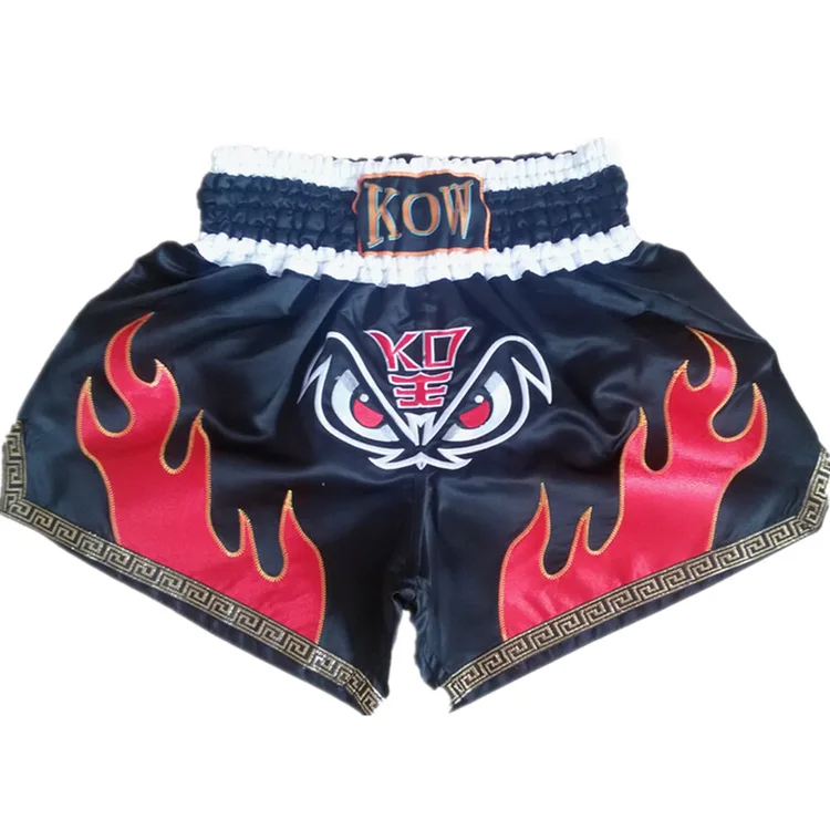 2018 New Boxing New Authentic Muay Thai Shorts Men and Women Training Clothing Black Boxing Shorts Free Shipping
