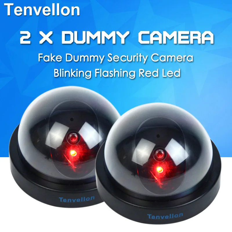 

2pcs Surveillance Dummy Flash Blinking LED Fake dome camera CCTV Security Simulated video Surveillance fake camaras de seguridad
