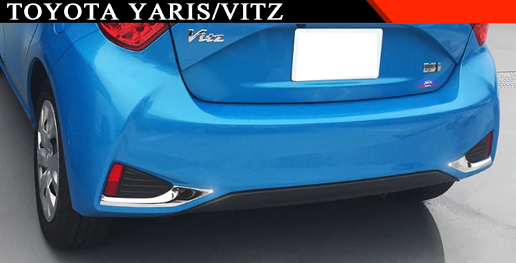 Для Toyota YARIS vitz VITZ 304 Нержавеющая сталь лампа заднего противотуманного фонаря крышка Кепки отделка 2 шт./компл