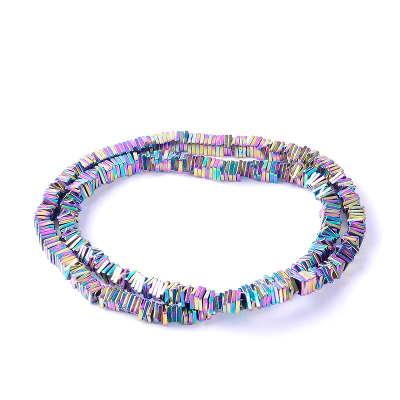 

1pack/lot 4*4mm Natural stone multicolor bright square shape loose hematite beads for DIY jewelry necklace bracelet making