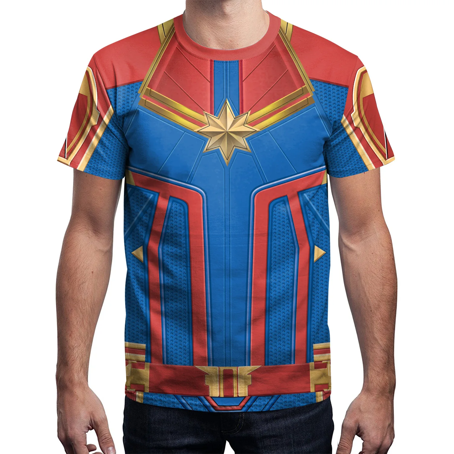 captain marvel running shirt