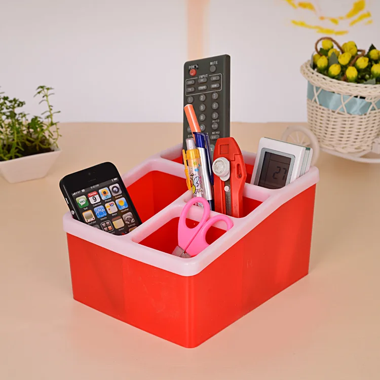 Multifunctional Plastic Remote Controller Desktop Storage Box End Table Office Desk Sundries Sorting Storage Box