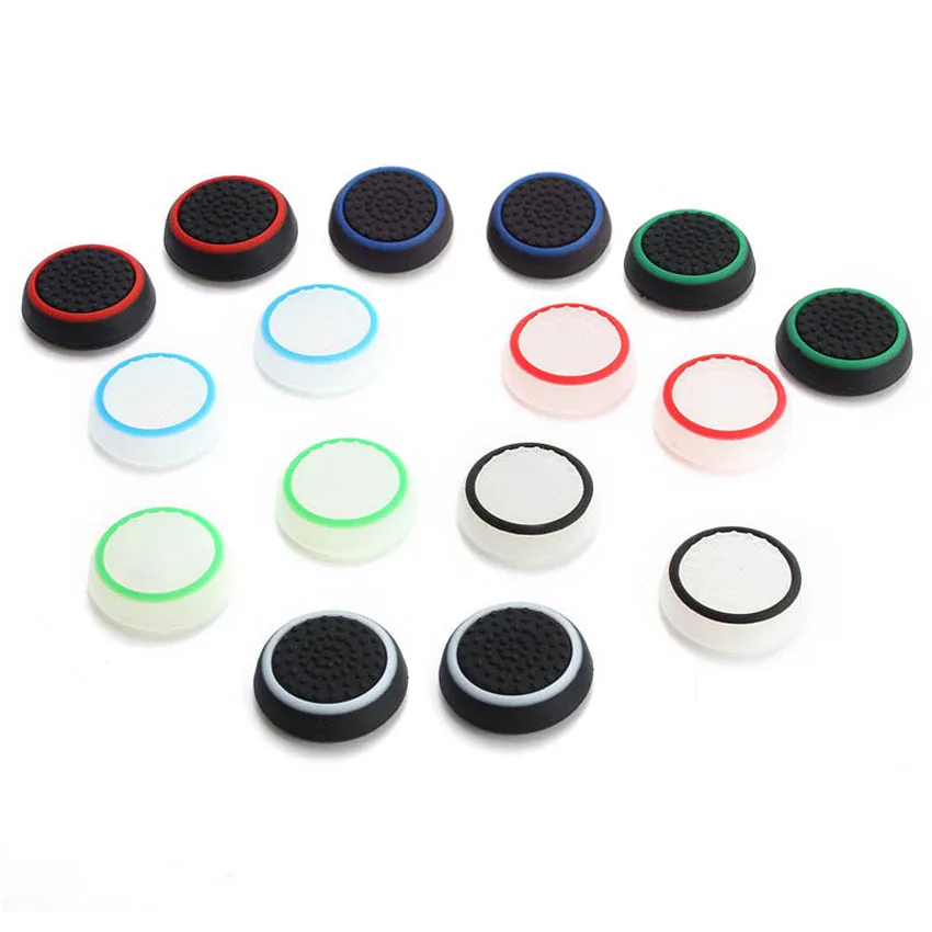 

4 pcs Silicone Analog Thumb Stick Grips Cover For Dualshock 4 PS4 Pro Slim / PS3 Controller Thumbsticks Caps for Xbox 360 One