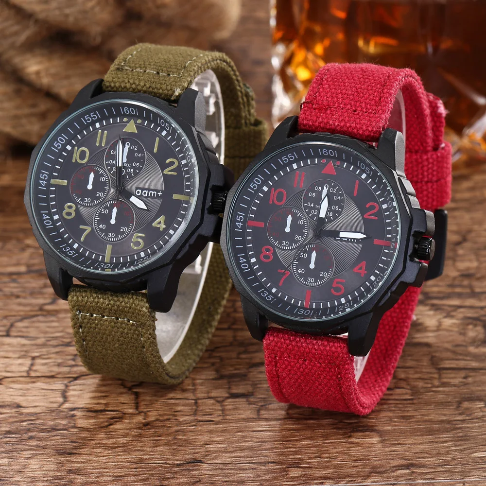 Модные брендовые часы, мужские кварцевые роскошные парные часы, военные спортивные часы с лентой, армейские наручные часы Horloges Erkek Kol Saati
