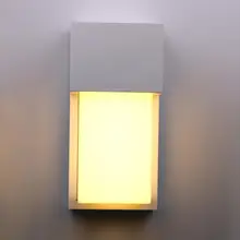 10 Вт светодиодный настенный светильник наружный водонепроницаемый настенный светильник алюминиевый современный сад крыльцо огни передняя дверь настенные лампы для комнаты Настенные светильники