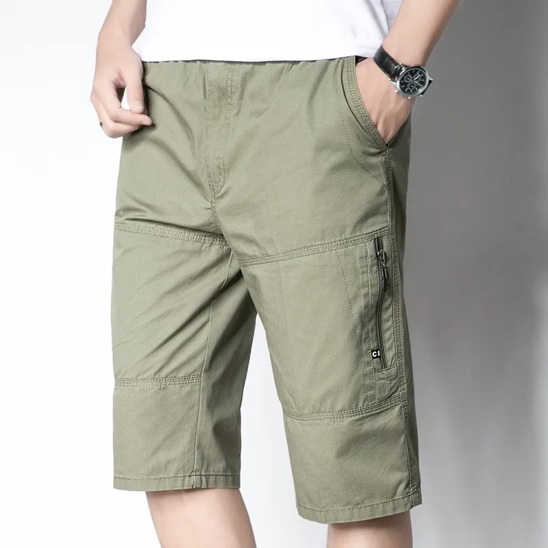 Модные повседневные летние мужские прямые шорты с высокой талией дизайн карманы хлопок свободные плюс размер XL-5XL мужские шорты Уличная одежда