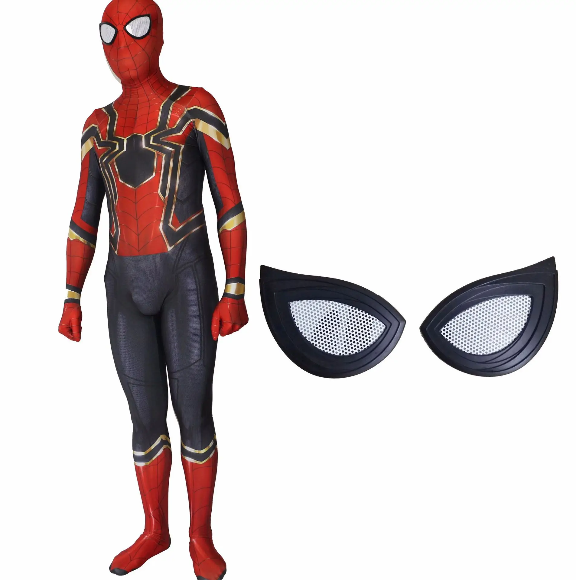 Adult Men Deluxe Spiderman Costume Cosplay Amazing Superhero Fantasy Movie Fancy