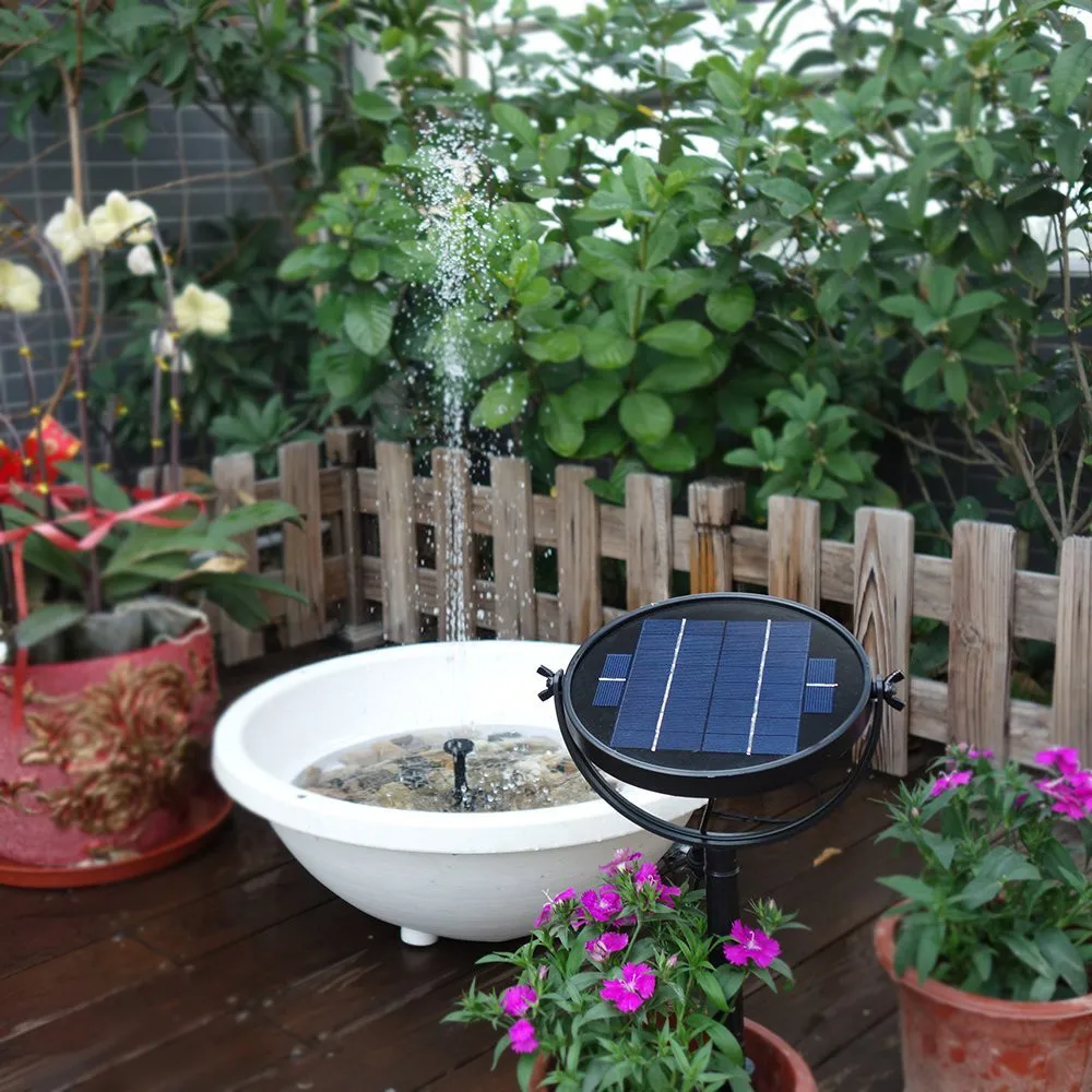 Solar Fountain Floating Water Pump Solar Panel Kit Garden Plants Watering Fountain Pool Watering Submersible Garden Decoration