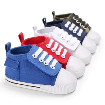 

New Stylish Baby Canvas Sneakers First Walkers Baby Shoe Spring&Autumn Soft Bottom Non-slip Toddler Baby Girls Boys shoes