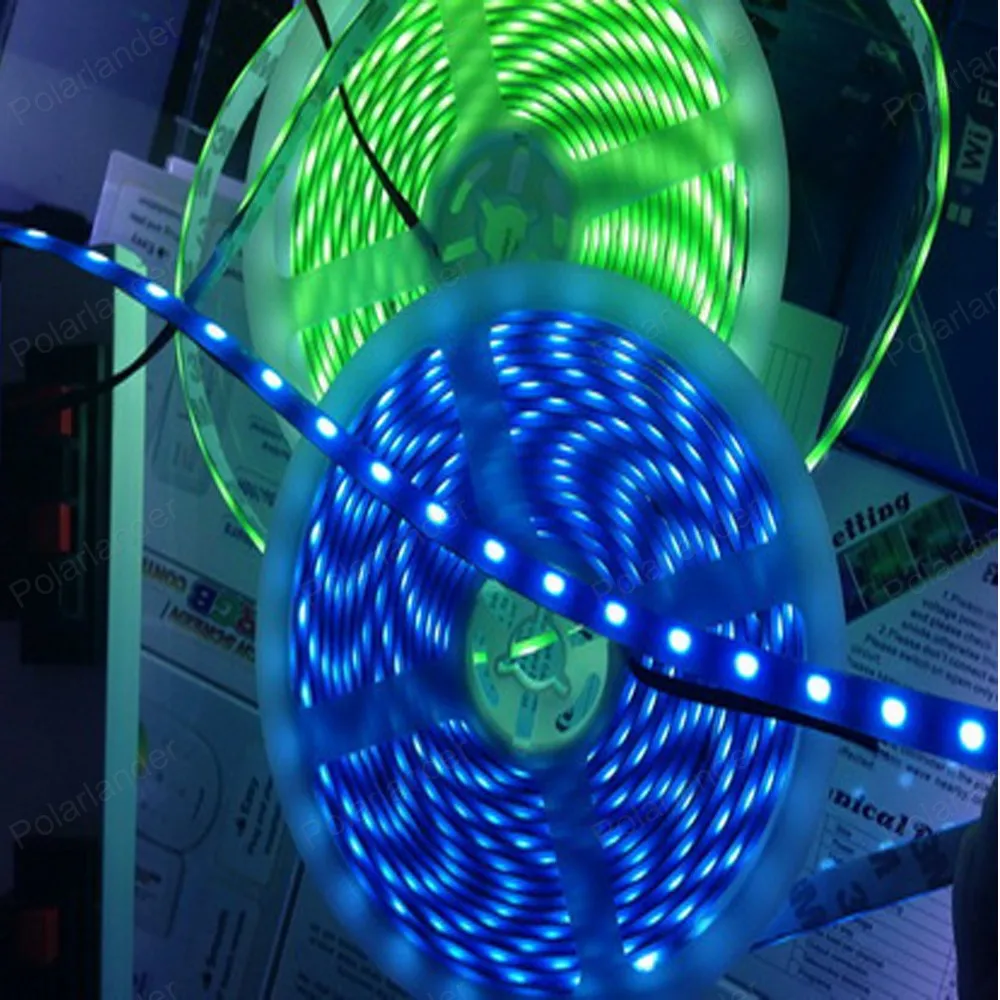 60 светодиодов DC 12 В smd 5050 однорядные светодиодные полосы RGB 120 5 м белый