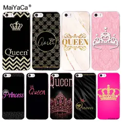 MaiYaCa queen Король рисунком Высокое качество нескольких цветов Роскошные чехол для телефона для Apple iPhone 8 7 6 s плюс X 5 5S SE 5C 4 4S крышка