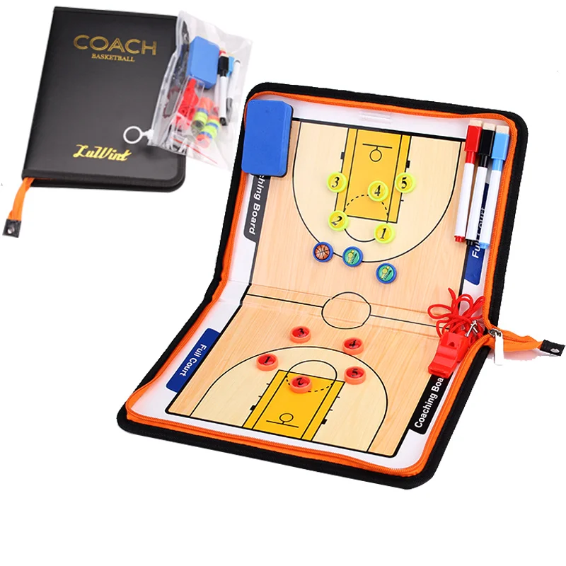 Basketball Coach Board with Zipper Perfect Leather Tactics Board for