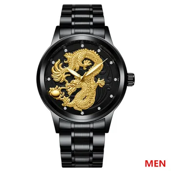 

FNGEEN Quartz Watch Men Wrist totem Retro Watches Men Waterproof Gold Full-Steel Watch Clock Hot Father Gift Montre Homme 2019