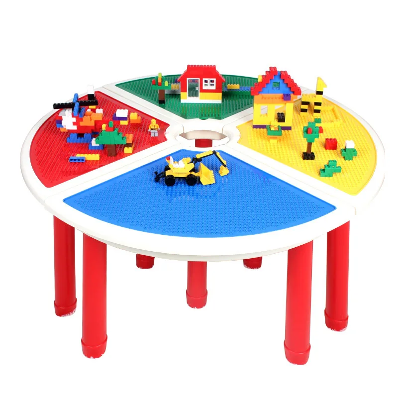 

Multi-function Big Round Table Small Particles Floor Base Plates compatible legoings toys Learn Storage Game DIY Education Toys