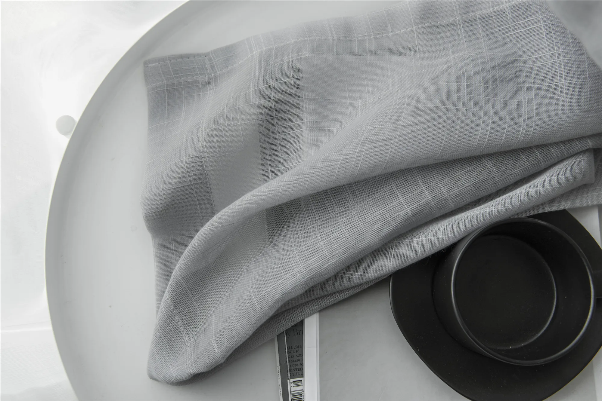 Серый хлопок лен Тюль занавески декоративные современные белые прозрачные cortina para janela de quarto шторы для спальни s053#4
