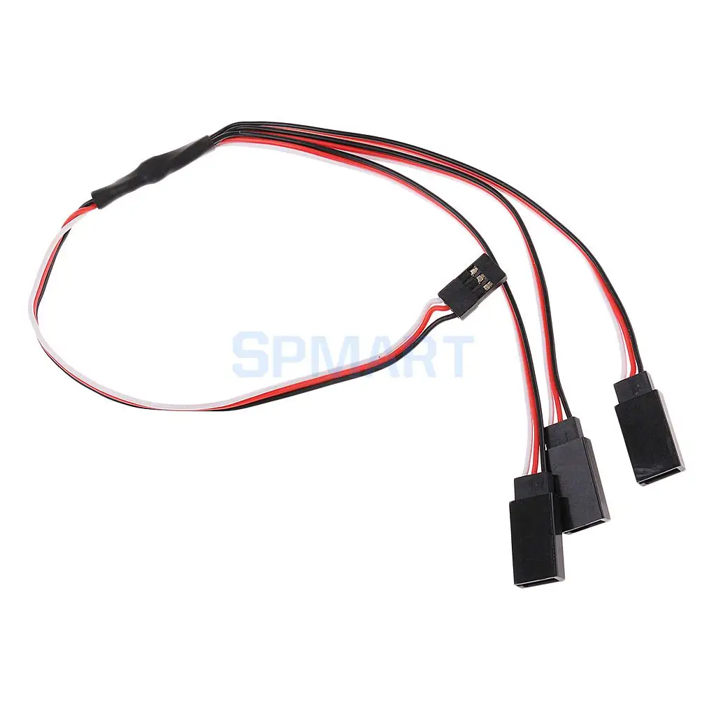 300mm Triple 3-Way Servo Extension Lead Wire Cable for RC Futaba JR Male to Female 30cm