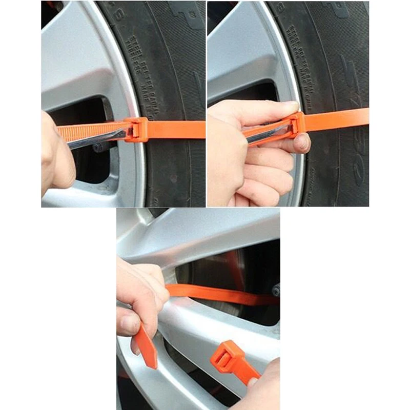 10pcs/lot 920mm Car Universal Anti Skid Snow Chains Nylon for Car Truck Snow Mud Wheel Tyre Tire Cable Ties