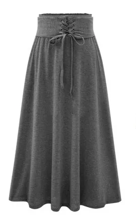 

Summer European American Style Women Black Grey Color All Match Knitted Skirt WXH-077