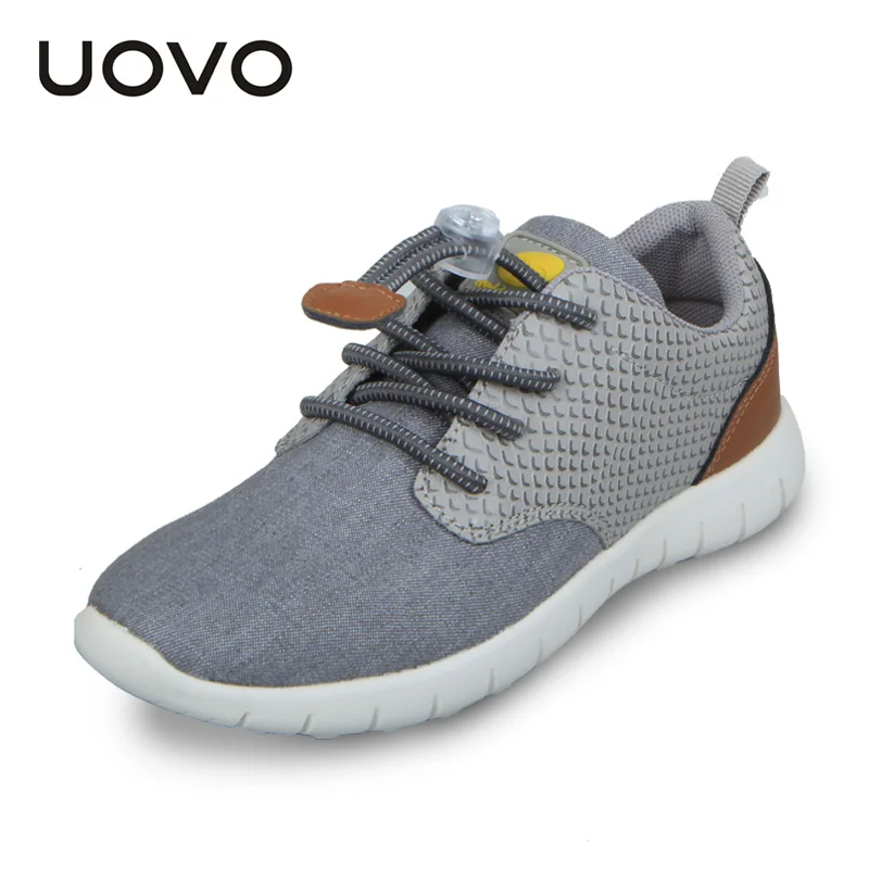 

UOVO 2018 Spring Kids Shoes Boys Sport Run Boys Shoes,Premier Casual Children Trainers Shoes,Gray/Denim Blue,Size 31-37,Portable