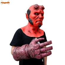 Шлем для косплея на все лицо Hellboy костюмная Маска Косплей Men