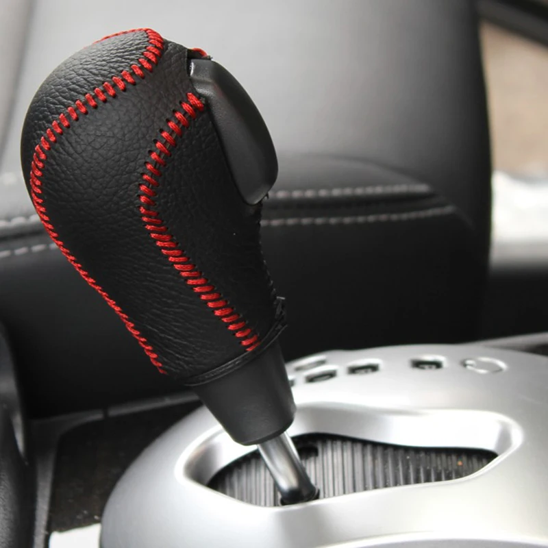 

Free Shipping High Quality Cowhide Top Layer Leather Automatic Gear Shift Collars Gear Cover For Renault Koleos