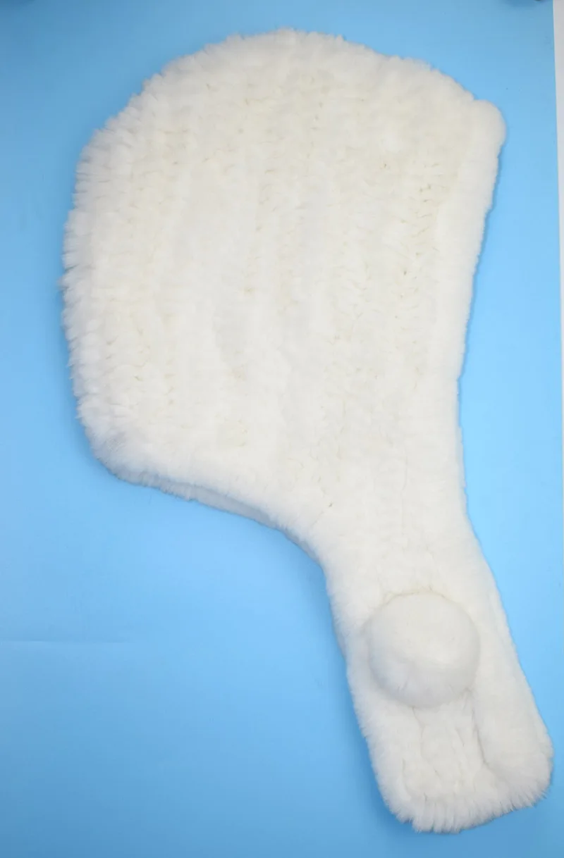 rex scarf hat white