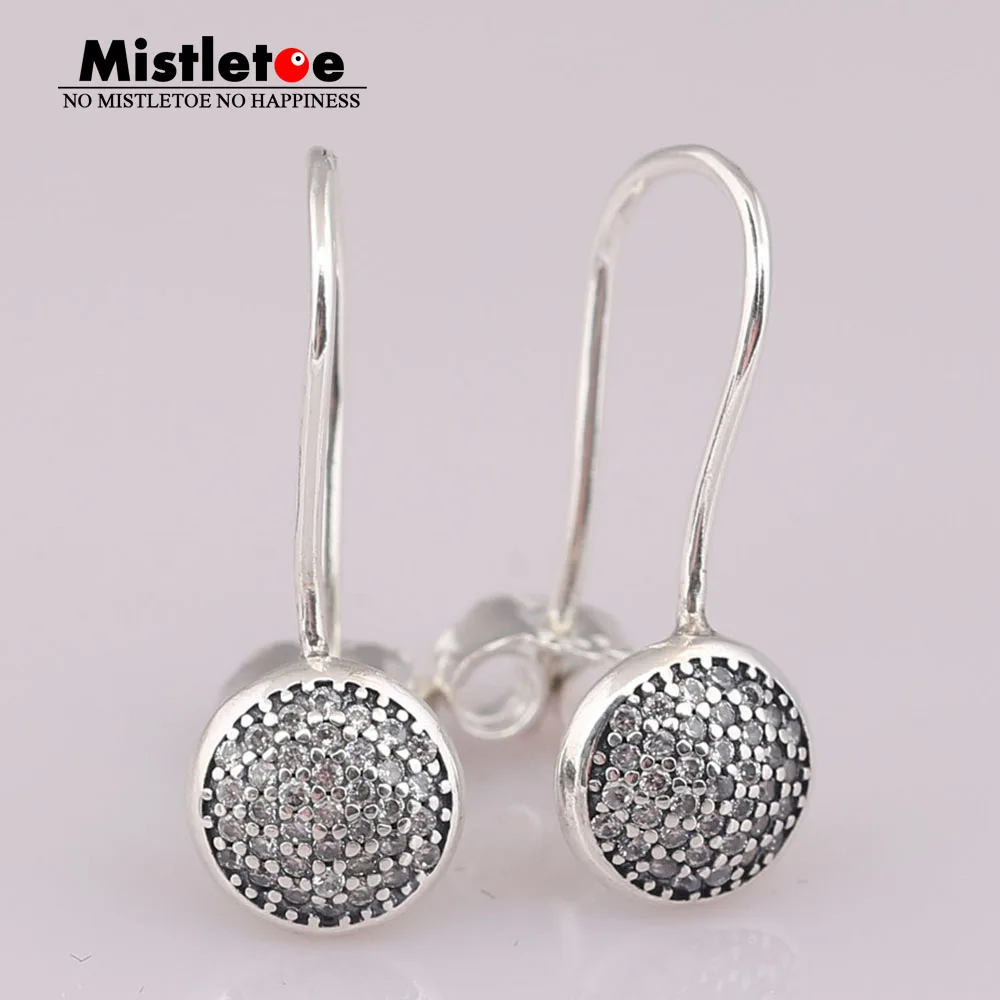 

Mistletoe Authentic 925 Sterling Silver Dazzling Droplets Drop Earrings, Clear CZ Fit European Jewelry