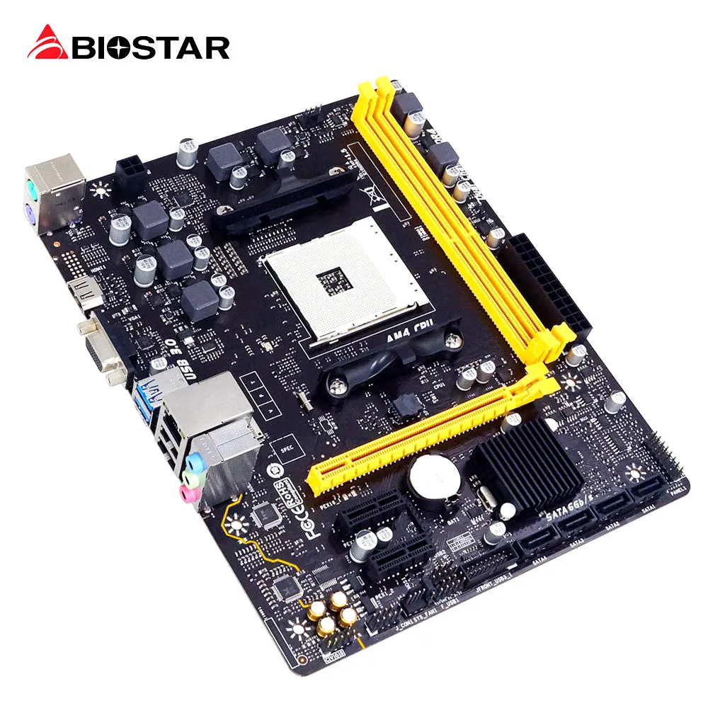 BIOSTAR Motherboard A320MH PRO For AM4 AMD Ryzen 1800 1700 7600 X Micro-ATX DDR4 2667/2400/2133/1866 Desktop Computer Mainboard biostar new h110mlc desktop motherboard for intel core i5 i7 7700k 6700 cpu lga 1151 micro atx ddr4 2133 1866 computer mainboard