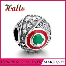 С Рождеством Христовым эмаль DIY Шарм серебряные бусины для изготовления ювелирных изделий Подходит браслеты рождественские украшения для дома
