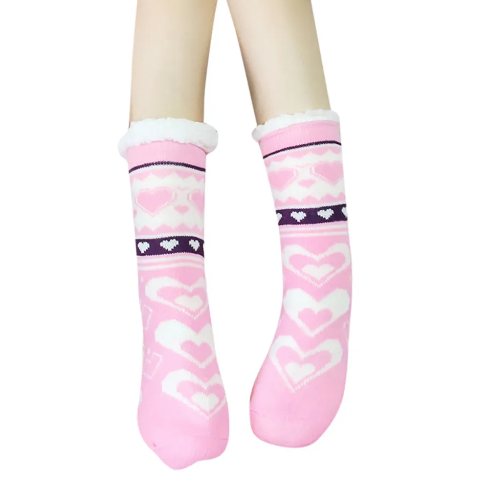 1 Pairs Funny Socks Women Cosy Home Bed Floor Booties Socks Soft Cotton Sock Soxs Harajuku Calcetines Mujer Meias Streetwear - Цвет: Pink