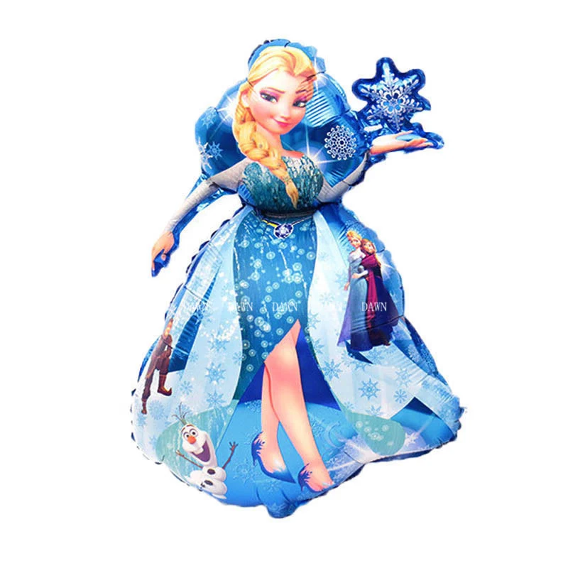 

93*55cm Princess Elsa Belle Snow White Princess Foil Balloons Baby Birthday Party Decorations Kids HeliumBalloons balony globos