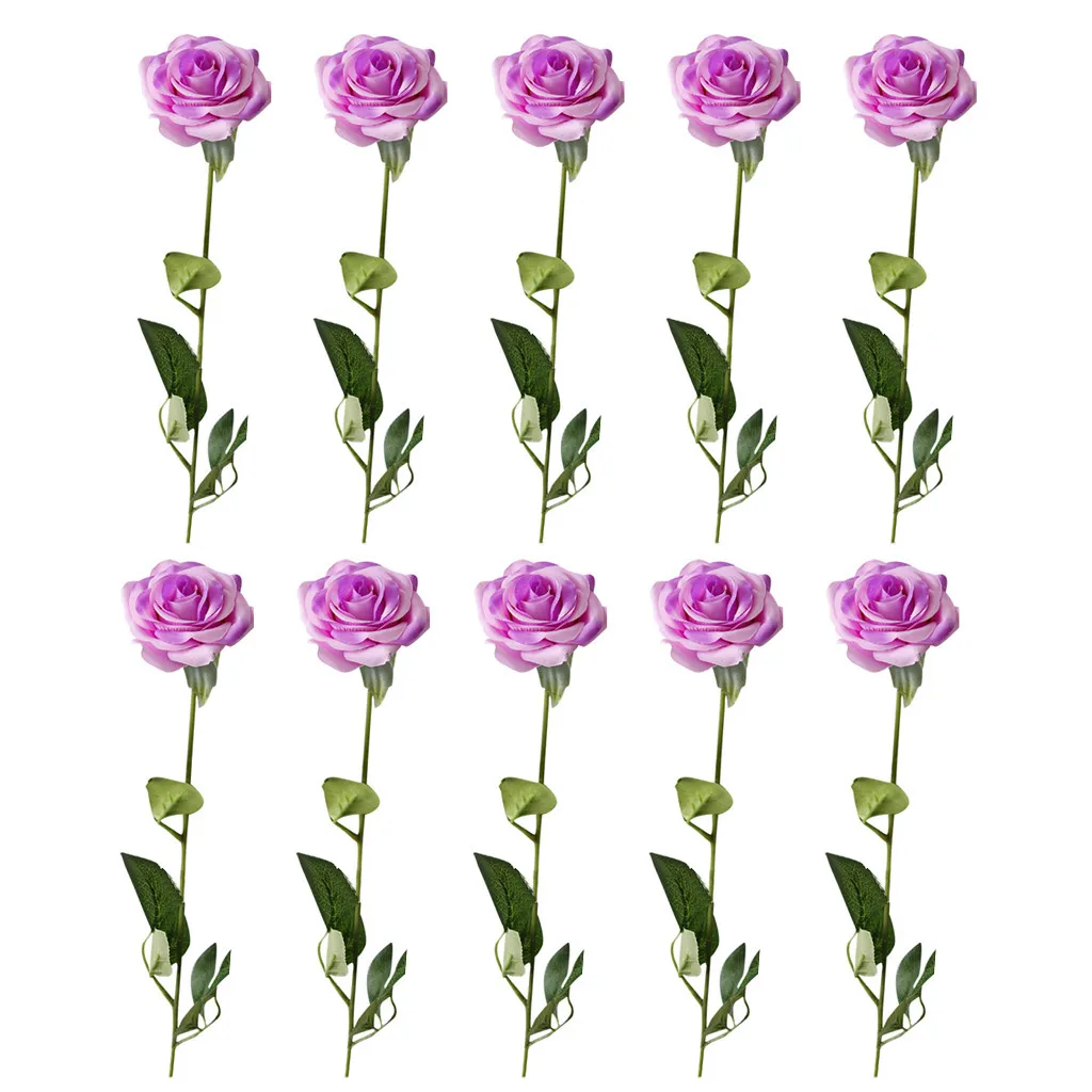 E Rose Pink Silk Fake Flowers Artificial Rose Real Bridal Wedding Bouquet Home Decoration Scrapbooking DIY Supplies - Цвет: E