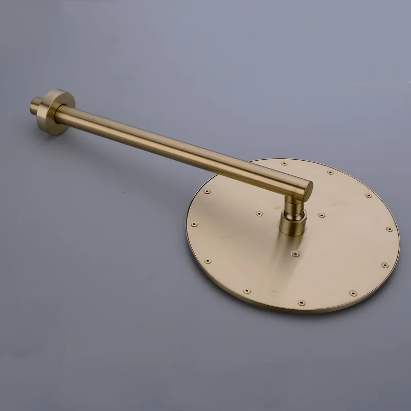 Brushed Gold Shower Set, 2 Way Wall Mounted Concealed Rough In Valve, Hand Held Sprayer and Rainfall Shower Head, 8 or 10 Inch