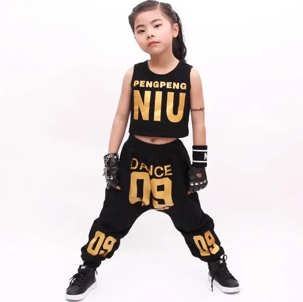 Kid's Casual Sets Fashion Summer Children Clothes Hip Hop Dance Set Costume Girls Wear 2 Pieces Suit Boys Harem Pants | Детская