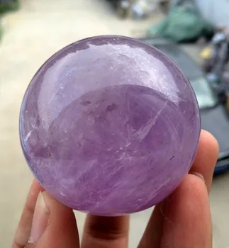 

SCY fa88004309066<<<+252g Natural Amethyst Quartz Crystal Sphere Ball Healing Stone 57mm