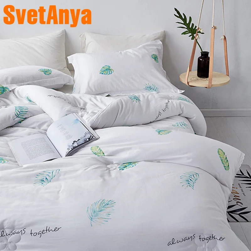 

Svetanya white thick Quilt bedding Throws Blanket 150*200cm 200*230cm 220x240cm (NO Pillowcase)