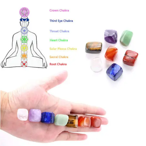 

Seven Chakra Stone 7 Colors Set Yoga Chakra Irregular Reiki Healing Crystals Stone Polished Individual Stones Comfortable