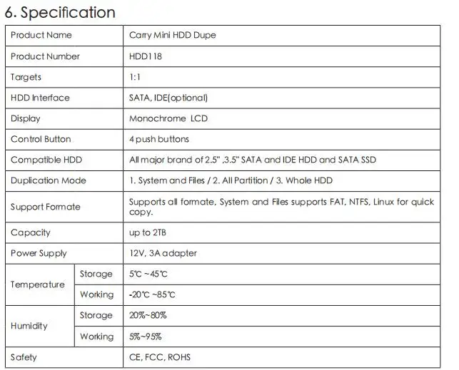 6,6 ГБ/мин жесткий диск Дубликатор HDD SSD копир