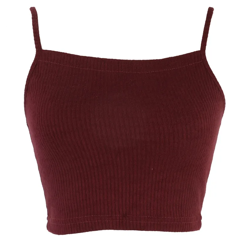 

Fitness Skinny Crop Top 2018 New Women Tight Bustier Crop Top Skinny T-Shirt Casual Dance Tops Vest Tank Knitted Solid Pullovers