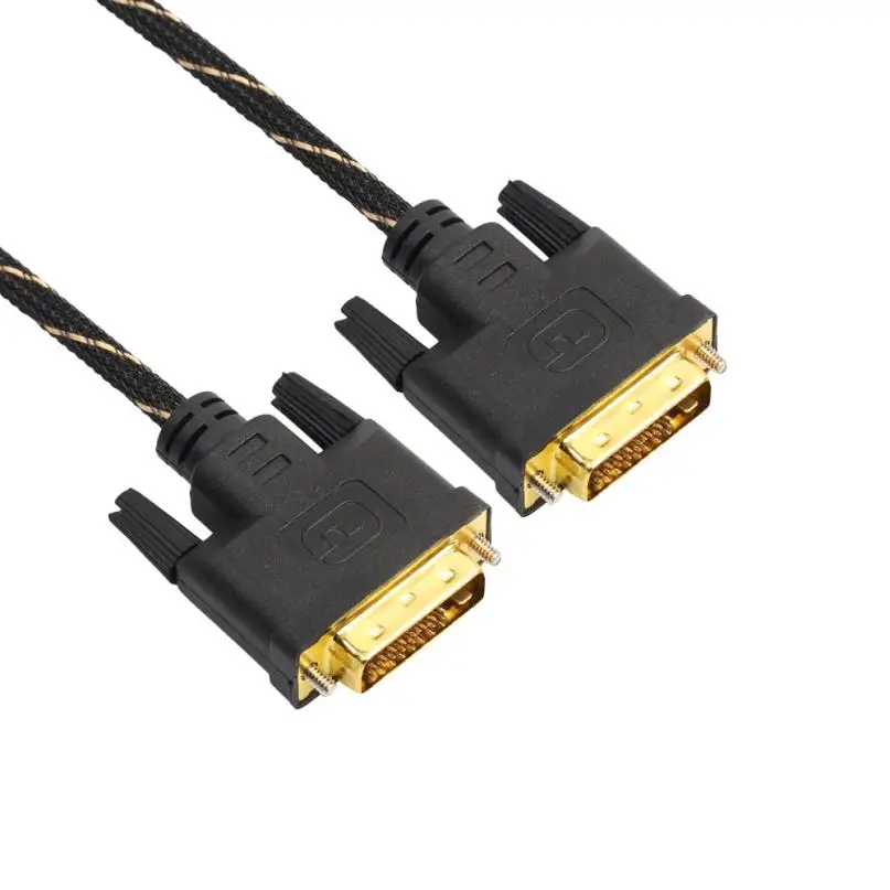 HL ЖК цифровой монитор DVI D к DVI-D Золото Мужской 24+ 1 Pin Dual Link ТВ кабель для TFT MAY15E22