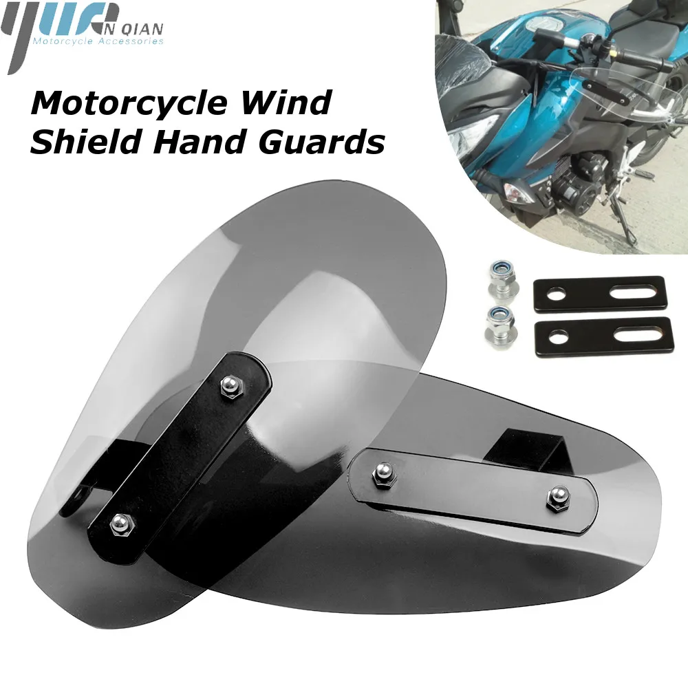 

Black Motorcycle Wind Shield Handle Transparent Hand Guards For YAMAHA V-MAX 2009-2016 TBM 850 TDM900 Honda BMW Plastic