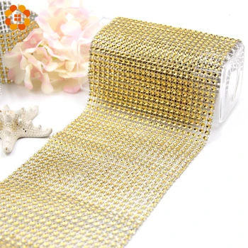 

1Yard Colorful Bling Diamond Mesh Wrap Ribbon Silver Rhinestone Mesh Roll Tape Tulle Crystal Ribbon Wedding Decoration DIY Craft
