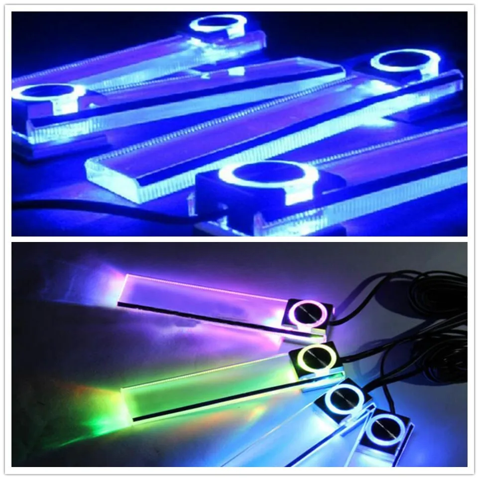 Easy Install Car Decorative Atmosphere Lamp Charge LED Interior Floor